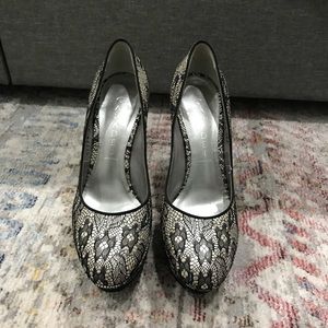 CASADEI LACE PLATFORM HEELS - 7